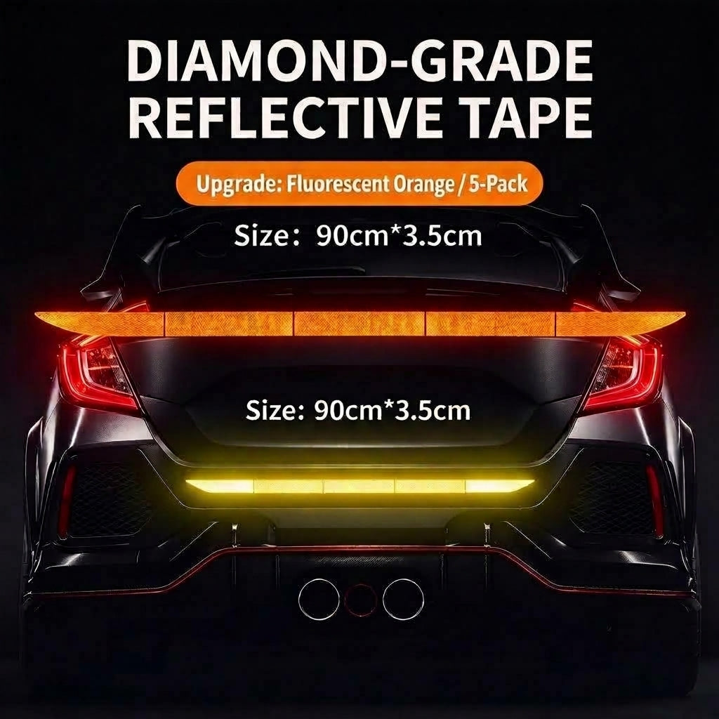 🔥Limited-time 50% off-Reflective Car Sticker Strips for Trunk & Rear Bumper