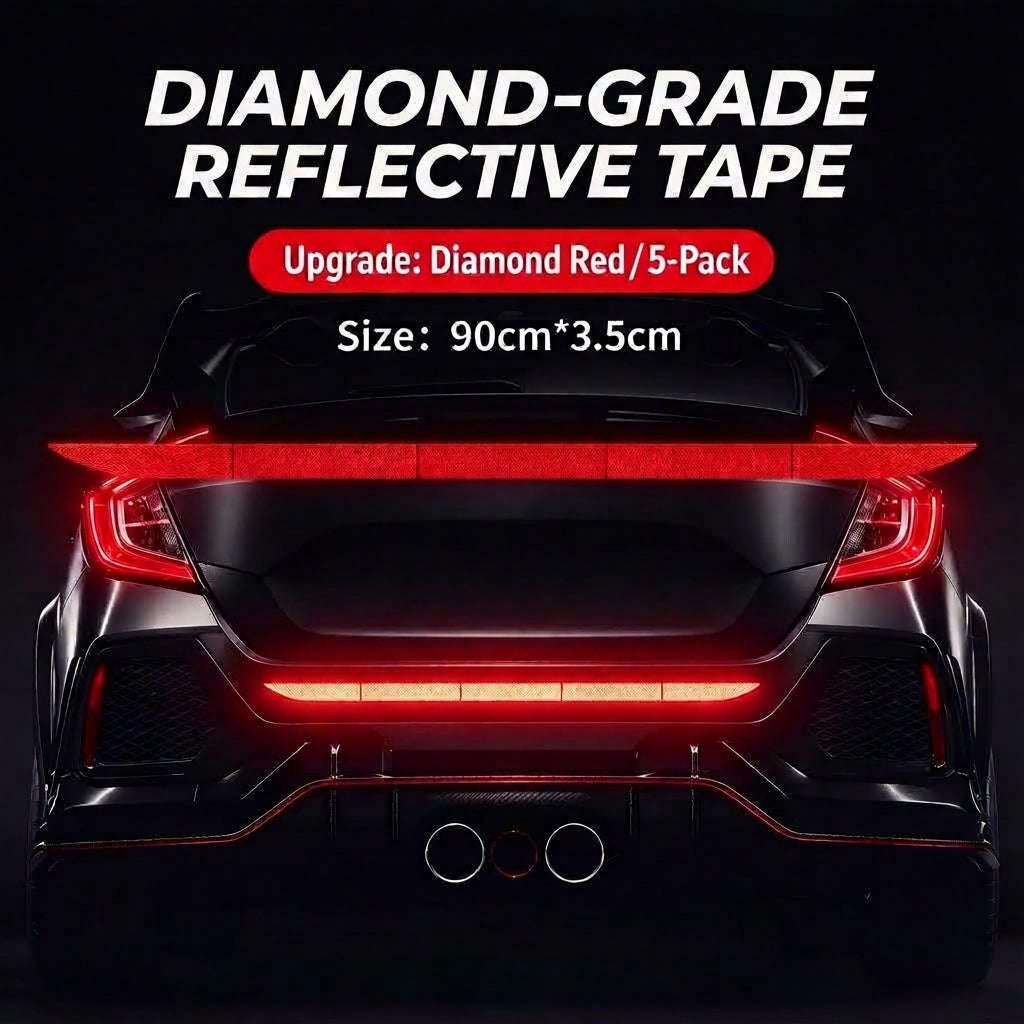 🔥Limited-time 50% off-Reflective Car Sticker Strips for Trunk & Rear Bumper