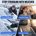 🔥Half Price Today - Universal Car Windshield Cover – Frost Protection in Winter, Sun Protection in Summer