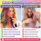 12-Color Temporary Hair Chalk Applicator Set